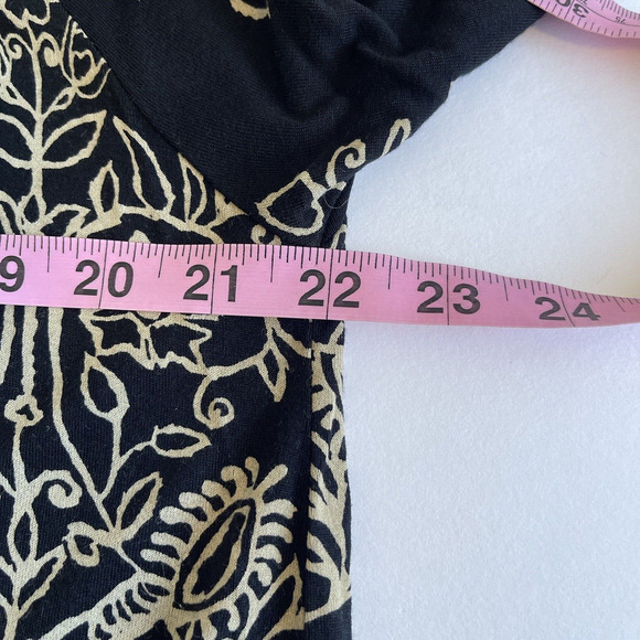 Lucky Brand Peasant Blouse Womens Plus Size 1X Black Floral Boho Western - Picture 6 of 7